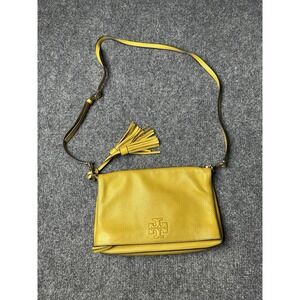Womens Leather Tory Burch Yellow Crossbody Shoulder Bag, Size One Size